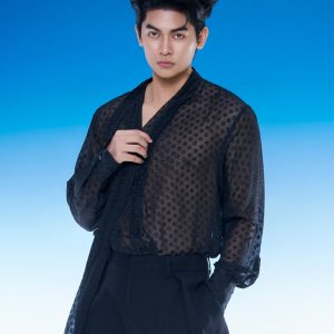 Black Heart Sheer Shirt
