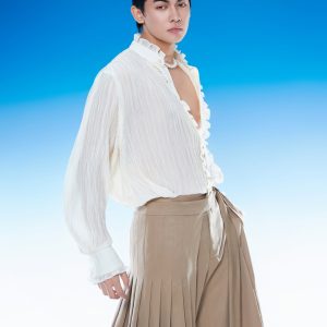 Ruffled Textured Shirt